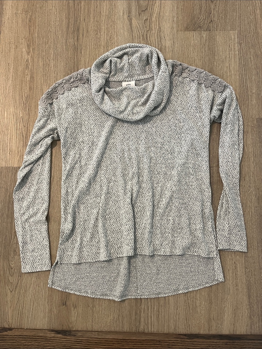 Knox Rose Light Gray Cowl Neck Sweater